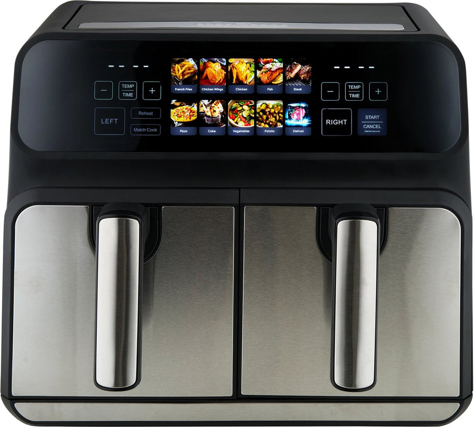 ProfiCook PC‑FR 1287 H | Dubbele Airfryer | 8L | 2200W | Zwart/RVS