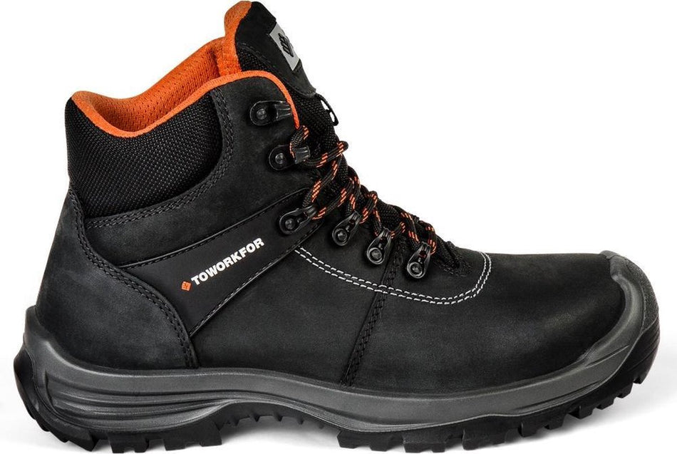 Toworkfor Track Hoge Veiligheidsboots S3 | Zwart | Werkschoenen