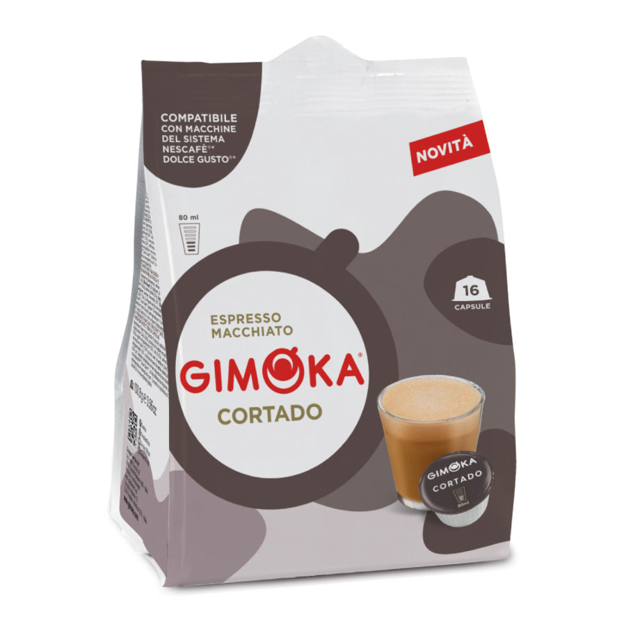 Gimoka Cortado Caffè Macchiato – 16 Capsules (Dolce Gusto compatibel)
