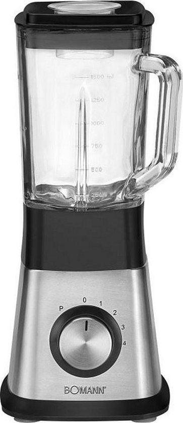Bomann UM 1374 CB - Blender - Zwart/RVS - 1,5L - 500W
