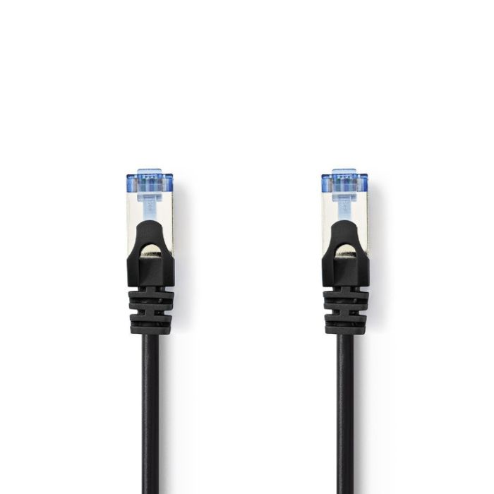 Nedis S/FTP netwerkkabel, cat6a, patchkabel, 3m, zwart