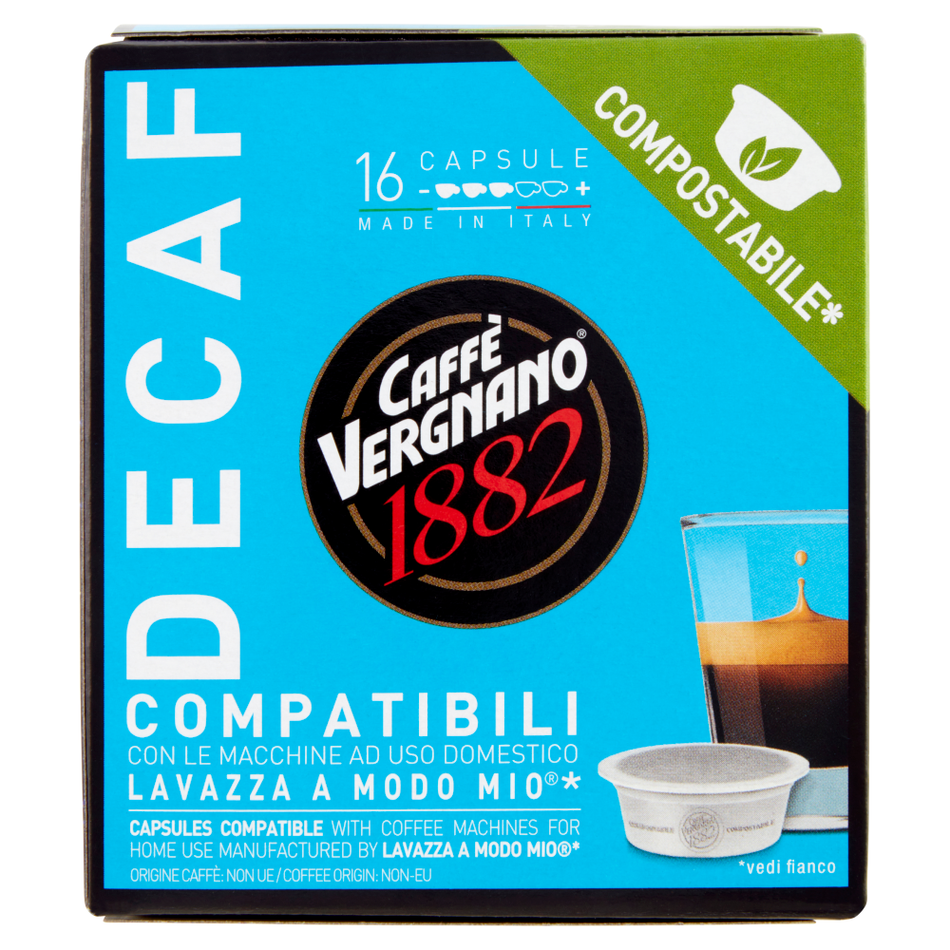 Caffè Vergnano Decaffeinato – 16 Lavazza A Modo Mio® capsules