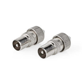 Nedis IEC (Coax) Connector Recht | Male | Vernikkeld | 75 Ohm | Schroef