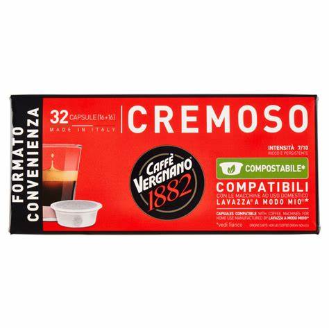 Caffè Vergnano 1882 Cremoso – 32 Lavazza A Modo Mio® capsules