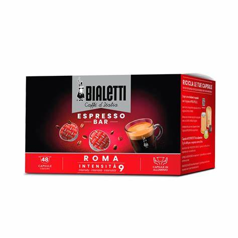 Bialetti Roma – 48 Nespresso®‑compatibele capsules (Intensiteit 9)