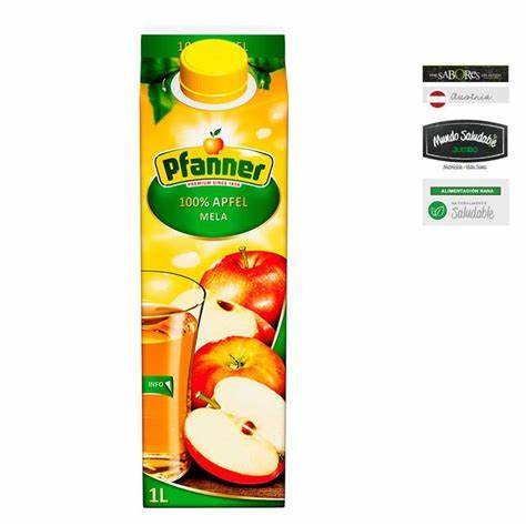 Pfanner 100% Appelsap – 1 L (Zonder toegevoegde suikers)