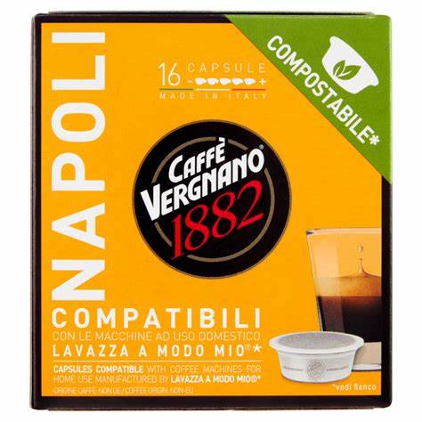 Caffè Vergnano 1882 Napoli – 16 Lavazza A Modo Mio®-compatibele capsules