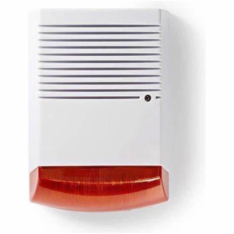 Nedis Dummy Beveiligingsalarm DUMSS20WT – IP44 – Batterijgevoed – Wit/Oranje