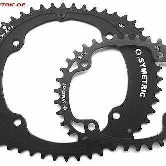 O.SYMETRIC Kettenblatt Kit | Campagnolo 11‑fach | 50/34T | zwart