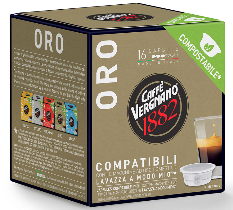 Caffè Vergnano Oro – 16 Lavazza A Modo Mio® capsules