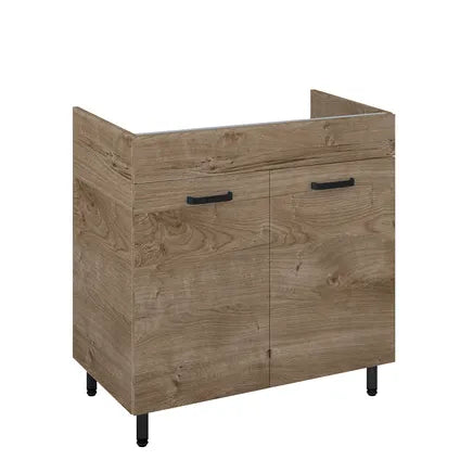 Royo Ava Wastafelonderkast 80 cm – Eiken / Zwart