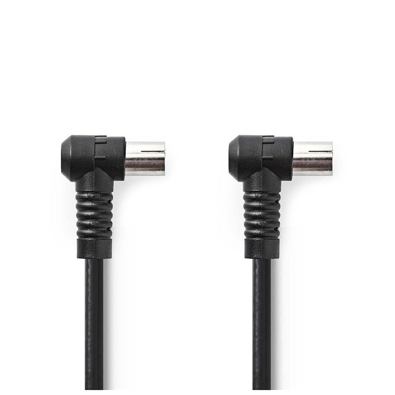 Nedis Coaxkabel 120 dB | IEC (Coax) Male Haaks - IEC (Coax) Female Haaks | 5,0 m | Zwart