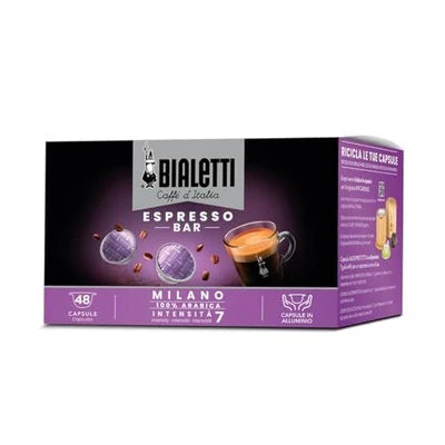 Bialetti Milano – 48 aluminium capsules (Nespresso® Original‑compatible)
